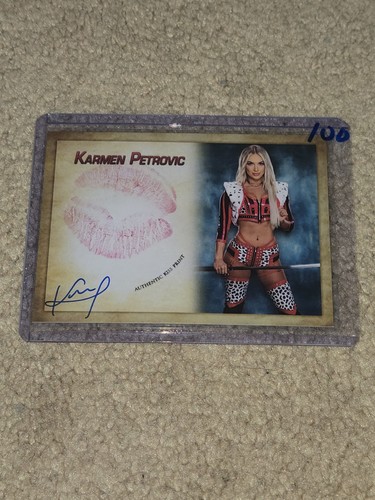Karmen Petrovic Signed Kiss Card Wrestler WWE NXT Wrestler Collectors Expo #100