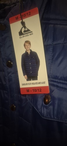 Quiksilver Youth Insulated Shirt Jacket Blue Medium (10/12) - Picture 4 of 7