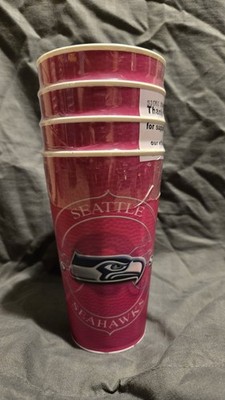 Seattle Seahawks Plastic Cups Set of 4 NFL Team Logo Party Drinkware
