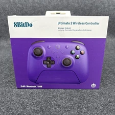 8BitDo Ultimate 2 Bluetooth Purple Controller w/ Hall Effects & Charging Dock