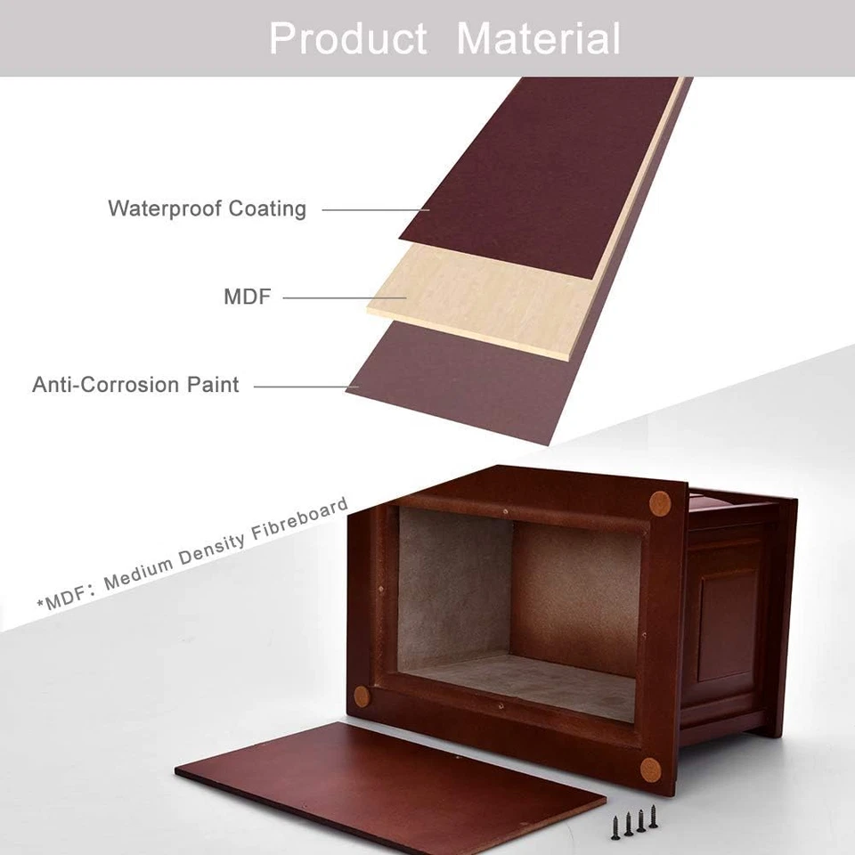 Urnas de madera profesionales para cenizas humanas adultos, urnas de cremación-MDF-nuevas Foto 3 de 4