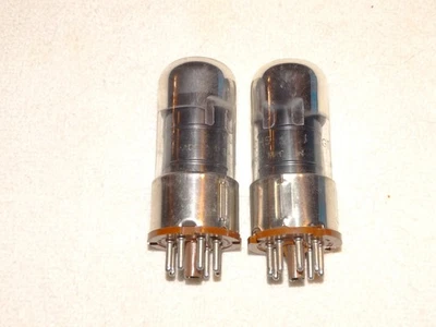 2 x JAN-CHS-6SJ7wgt Sylvania Tube*Super Strong Matched Pair*Mil Specs*Tall Boy#9 - Image 1 of 4