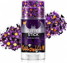 Halloween Face Body Glitter Stick Black Orange Purple Hair Gel Makeup US