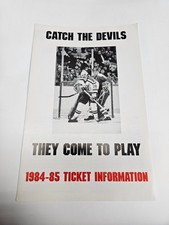 ES25 New Jersey Devils 1984/85 NHL Hockey Ticket Information with Home Schedule