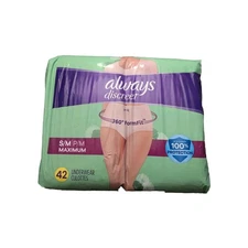 Postpartum Underwear For Women Always Discreet Incontinence 42PK Small Medium