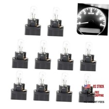 Car T5 Halogen Instrument Light, 12V 1.2W Single-filament Air 10 PCS White