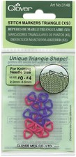 Clover Triangle Stitch Markers-Sizes 0 To 4 24/Pkg - 3148