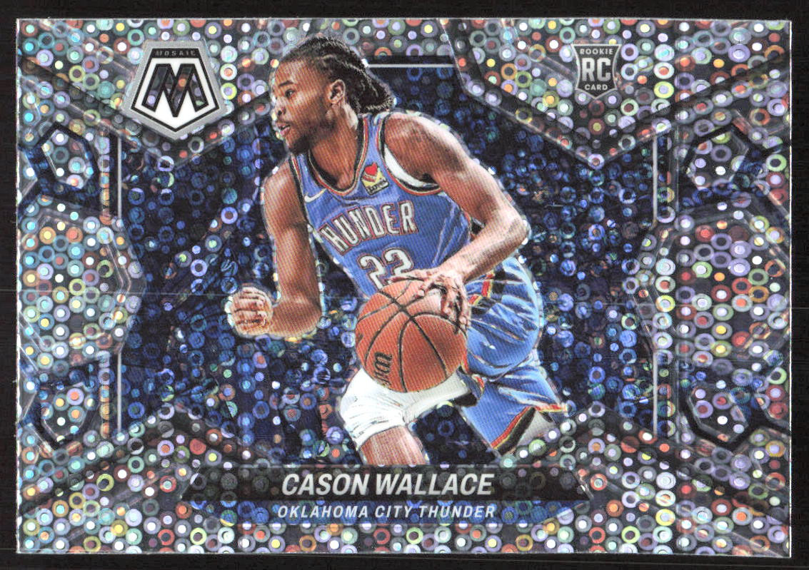 6720F 2023-24 Panini Mosaic #218 Cason Wallace Fast Break Silver