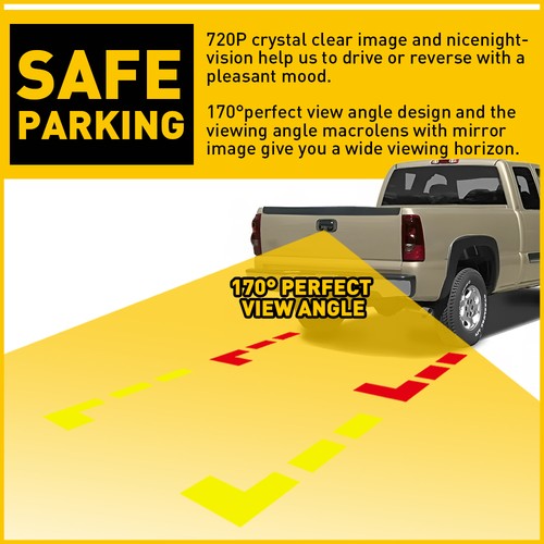 Rear Tailgate Handle Backup Camera For 1999-2006 GMC Sierra Chevrolet Silverado - Picture 6 of 11