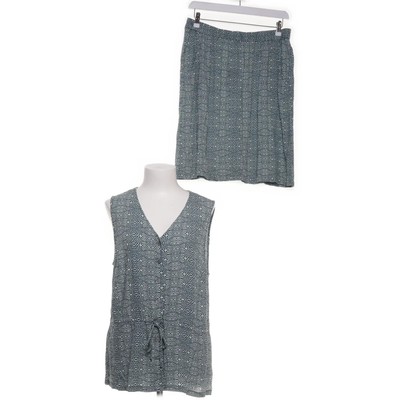 K & US, Set, Größe: 44, Viskose, Blau/Weiß/Mehrfarbig, Fischgräte #vNy