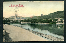 AUSTRIA CZECHOSLOVAKIA 1907 postcard GRUSS AUS PRAG st. to Austria
