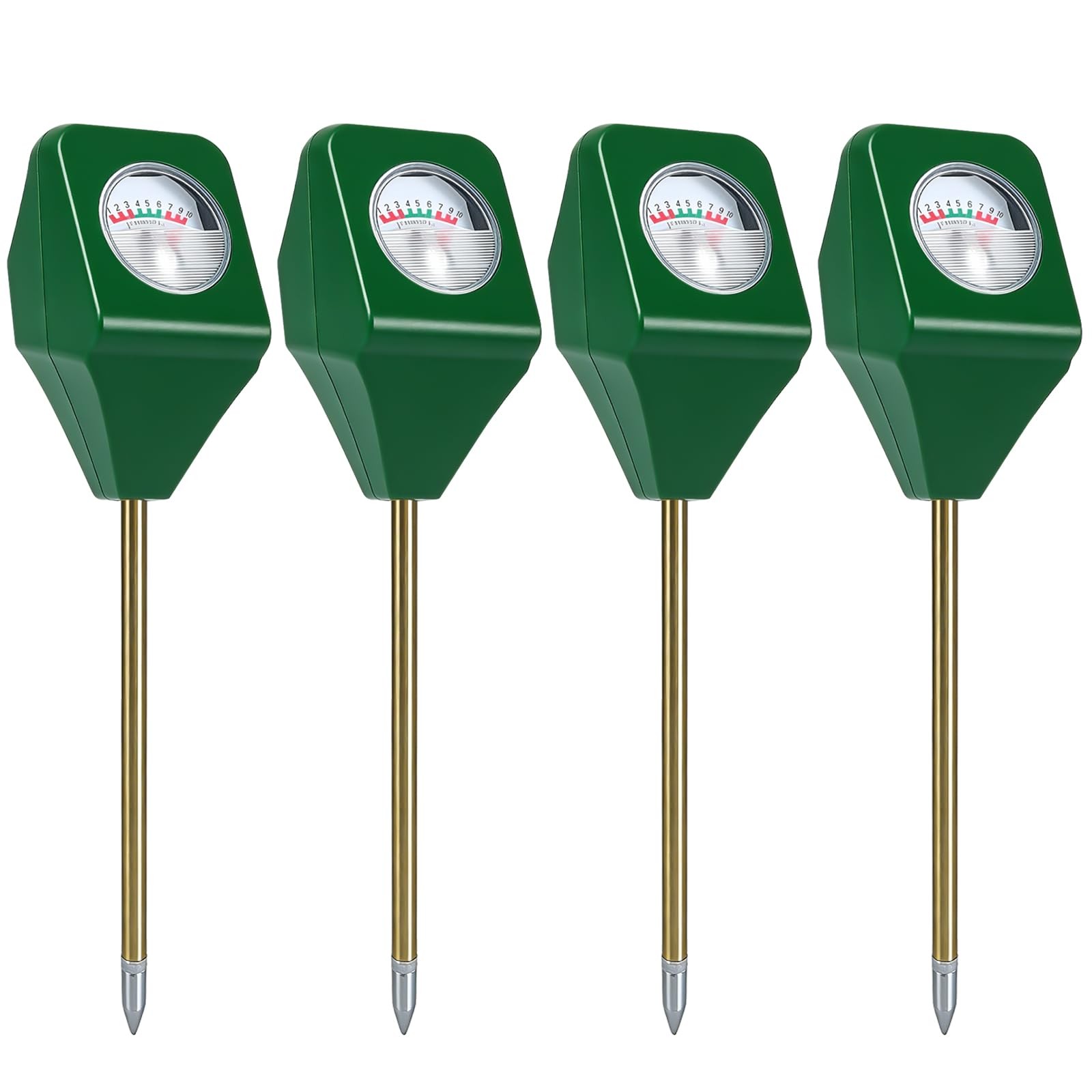 Humidimètre pour plantes 3 en 1 sans pile kit de 4 sondes de sol pour jardinage précis