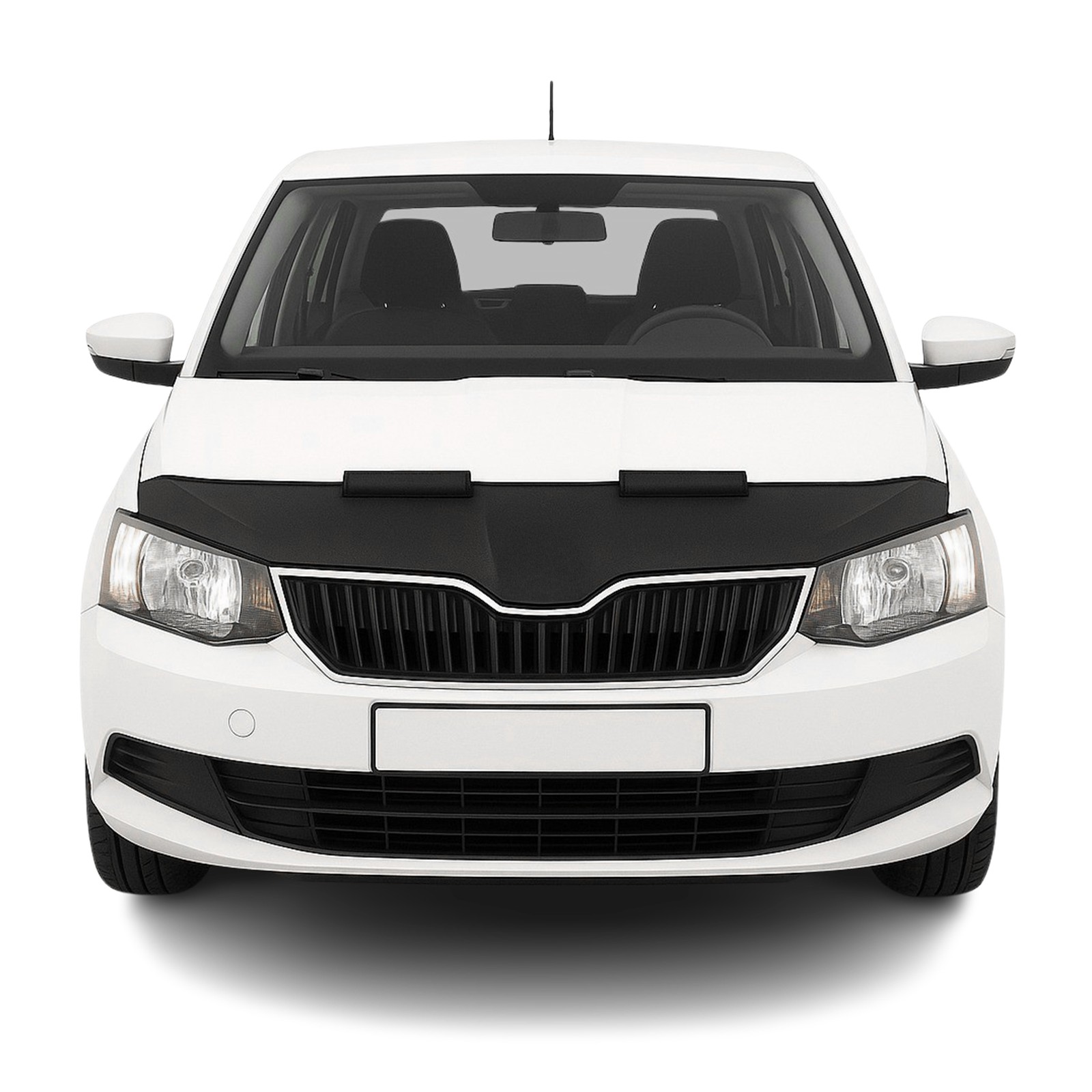 Protège capot Skoda Fabia contre gravillons bâche vinyle noir auto
