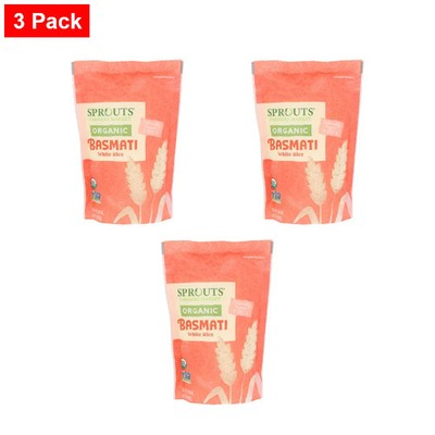 Sprouts Organic White Basmati Rice 16 oz  - 3 Packs