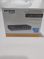 NEW/SEALED Netgear ProSAFE 8-Port 10/100 Destop Ethernet Switch Model No. FS108