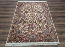 Antique Karastan Rug 4x6, Lanamar Kirman 5530, Floral, Wool