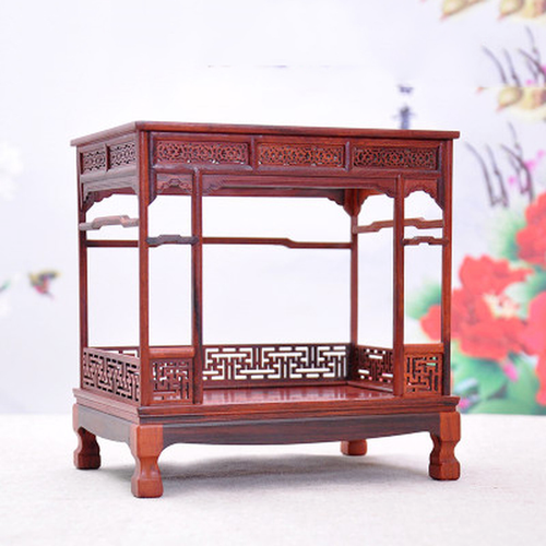 Dollhouse Mini Furniture Chinese Antique Bed Model Miniature Bedroom Decoration - Picture 1 of 3