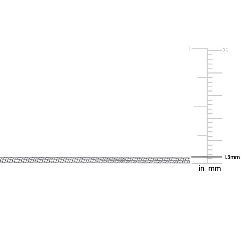 Amour Sterling Silver 1.2mm Snake Chain Necklace - 16 in. - Imagen 3 de 6