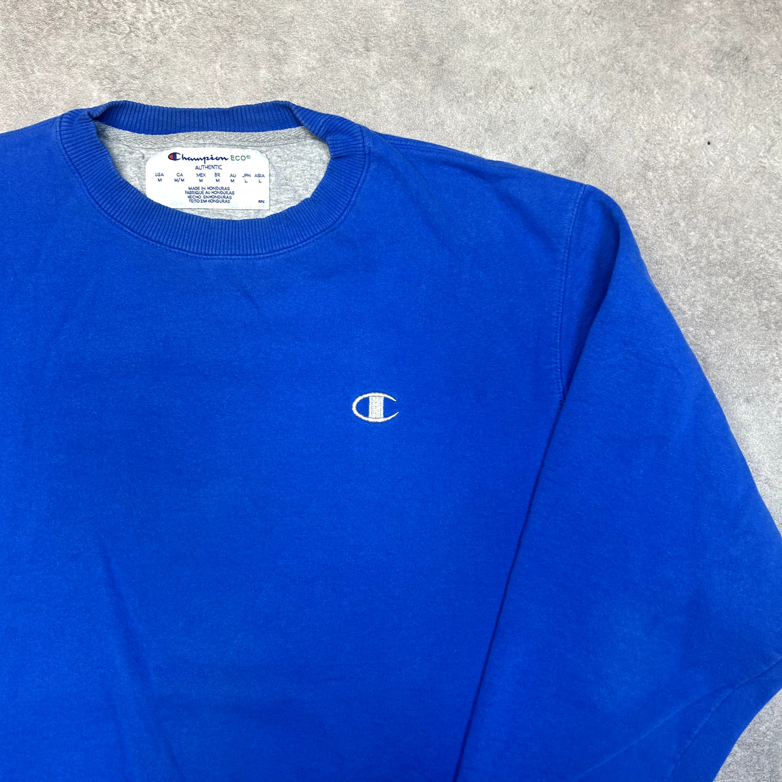Champion Sweater Mens Y2K Pull Over Logo Jumper, Blue, Medium image 4
