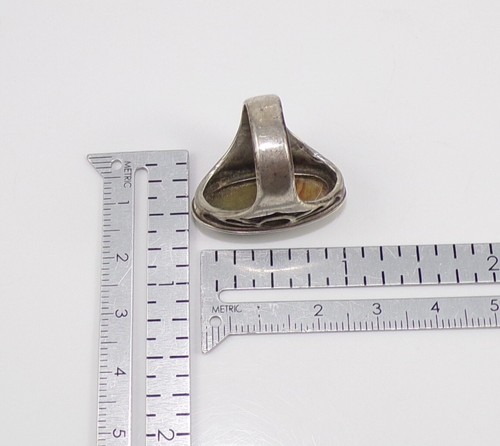 Vtg Landscape Jasper Sterling Silver Ring Size 6 FZZ - Foto 5 di 6