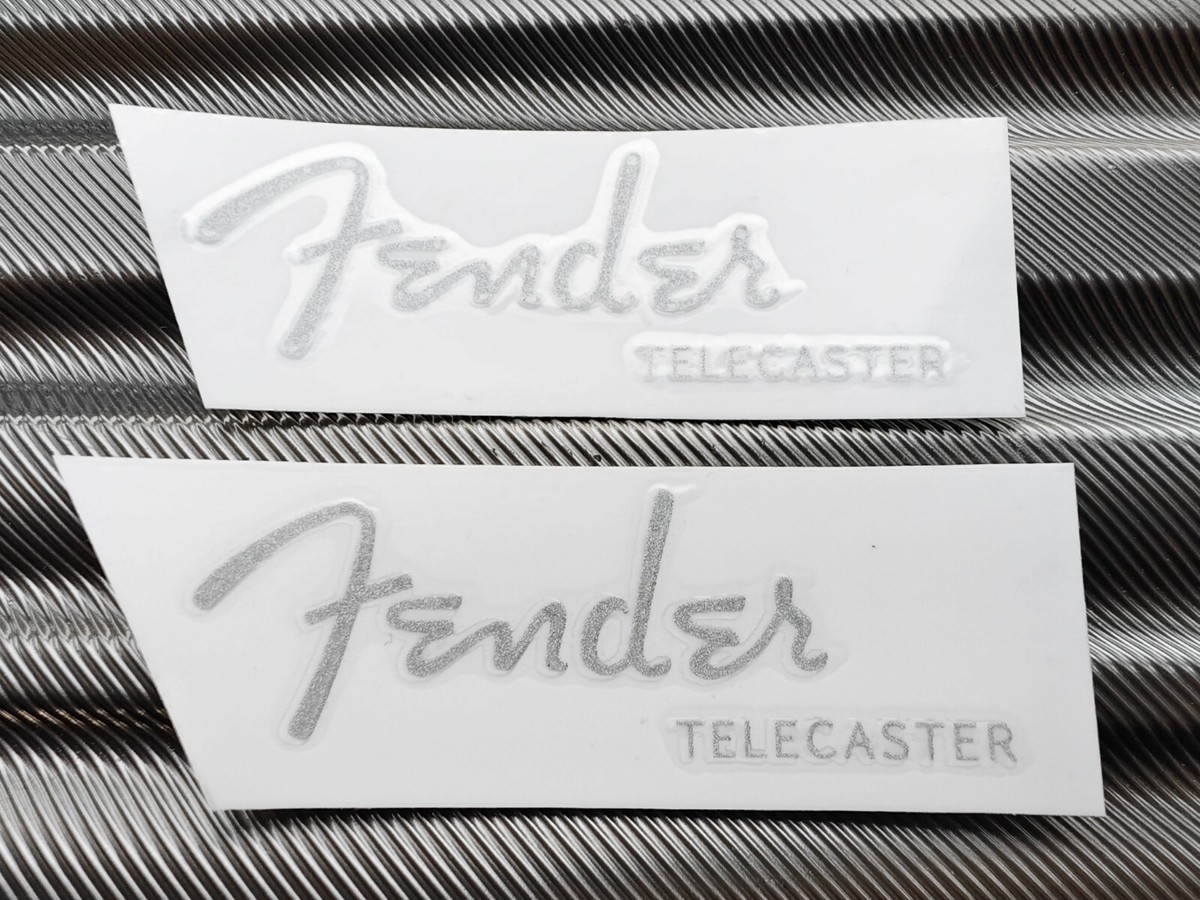 2Pcs Fender TELECASTER Guitar Vinyl Silk Screen Headstock Self