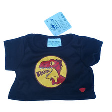 Build a Bear T Shirt, Dinosaur Graphic Tee, ROAR Dino Raptor Top, 027458 NWT
