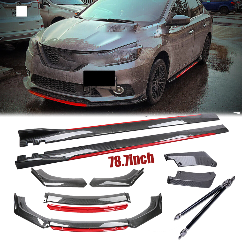 For Infiniti Q70 Q Carbon Fiber Front Lip Chin Bumper Body Kit Side Skirt Rear