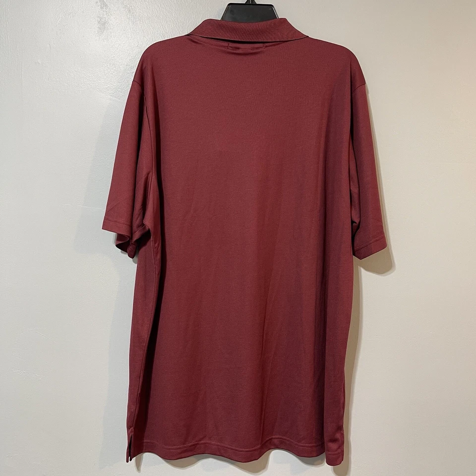 Devon & Jones Polo Shirt Short Sleeve Burgundy Mens Size XL M Knights - Image 3 of 4