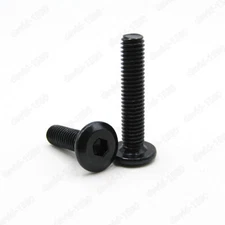 M6 M8 Black Steel Furniture Connector Screws Socket Flat Head Allen Bolts