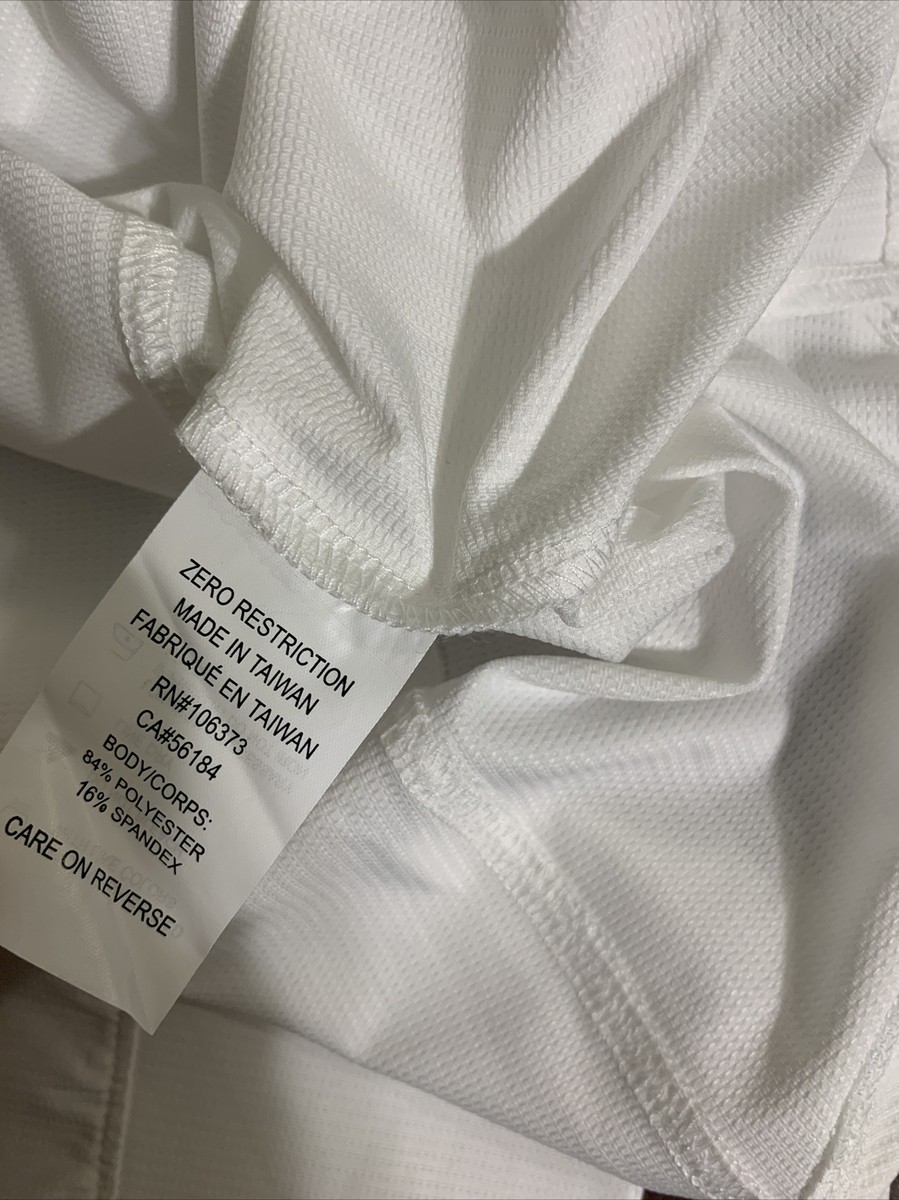 ぷらむ Zero Restriction Renae 1/4 Zip White Golf Pullover Ladies XS
