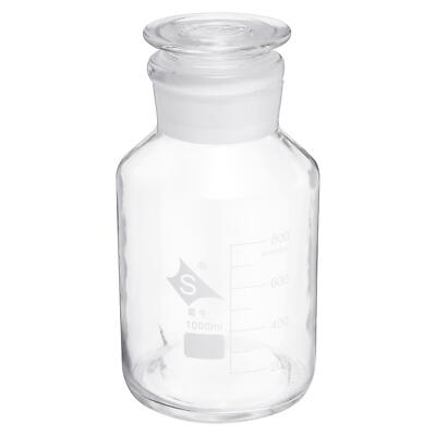 1000 ml Reagenz Graduierte Flasche Glas Aufbewahrung Flasche Clear Kappe