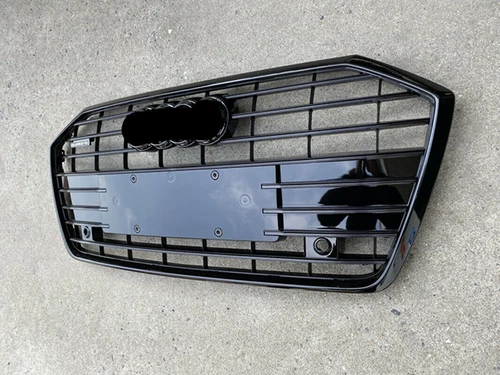 Parachoques delantero para Audi A6 C8 2019-2021 parrilla barras negras rayas del radiador delantero - Imagen 6 de 6