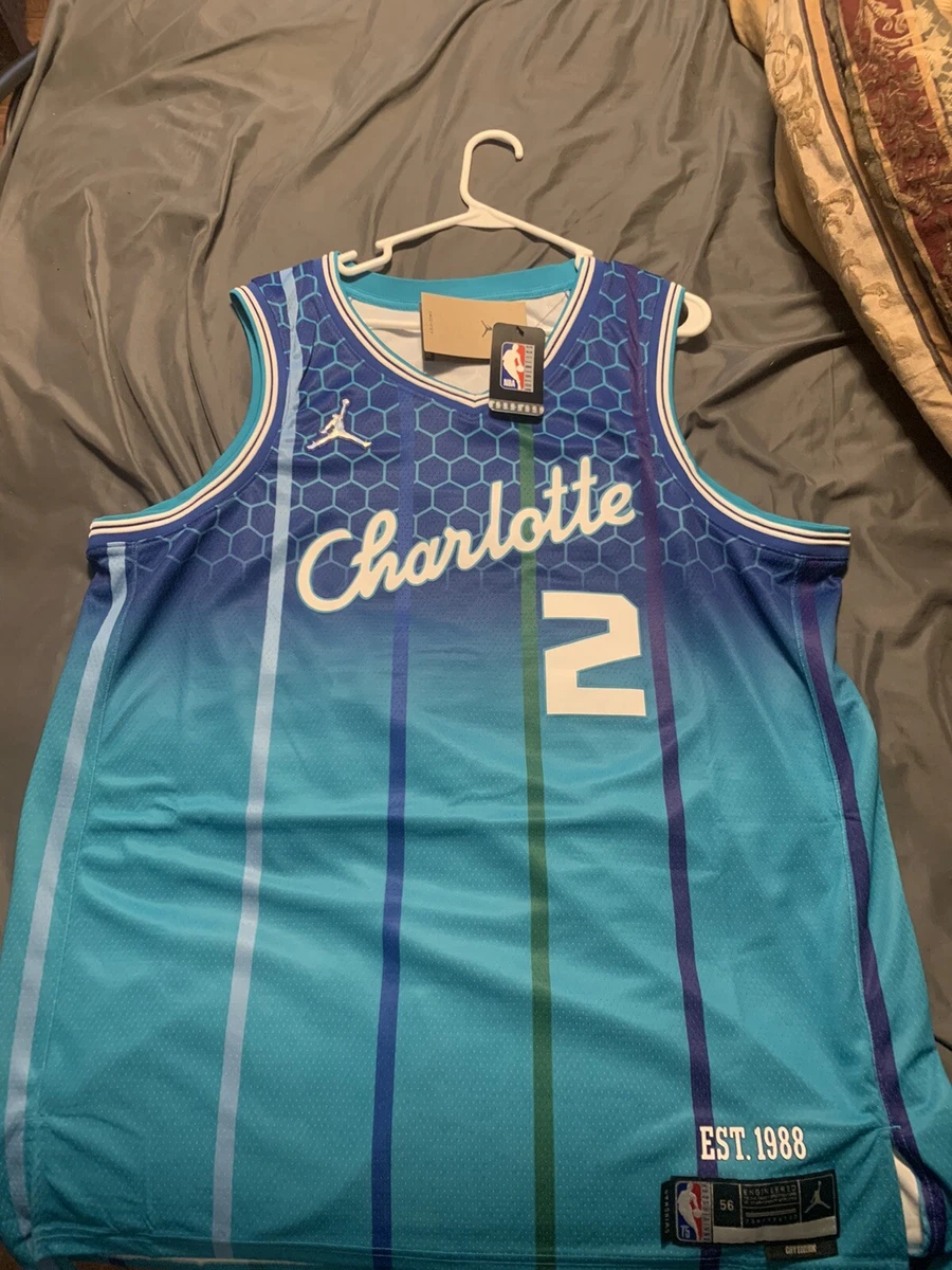 2021 22 Charlotte Hornets Lamelo Ball Jordan City Edition Men Swingman Jersey