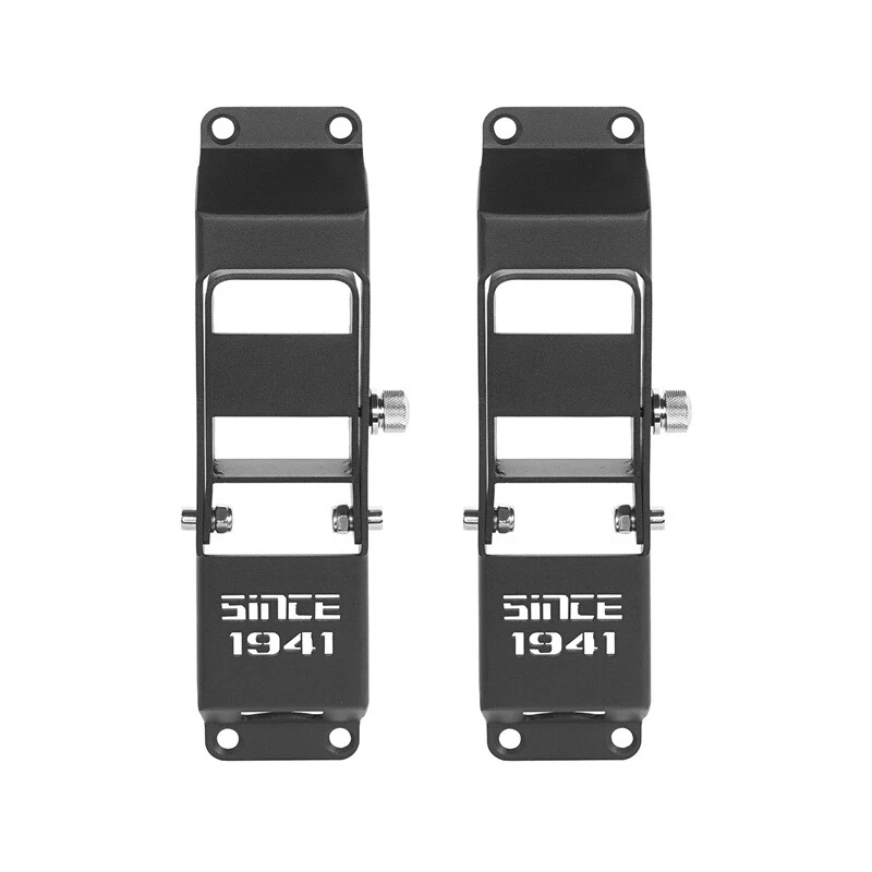 Escalones de bisagra de puerta plegable de acero con ajuste 1941 18-25 Wrangler Jeep JL JT Gladiator Foto 3 de 4