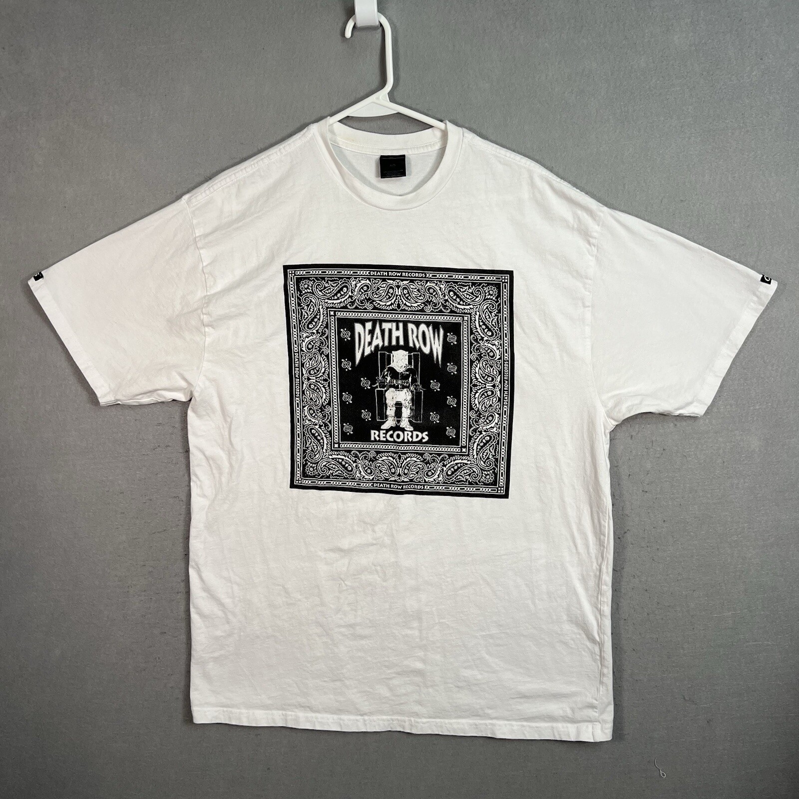 FILA Crooks & Castles Death Row Records Bandana T Shirt Adulto XL Bianco Uomo