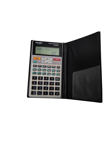 Sharp EL-738 Business Finanzrechner mit Deckel getestet funktioniert - Bild 1 von 5
