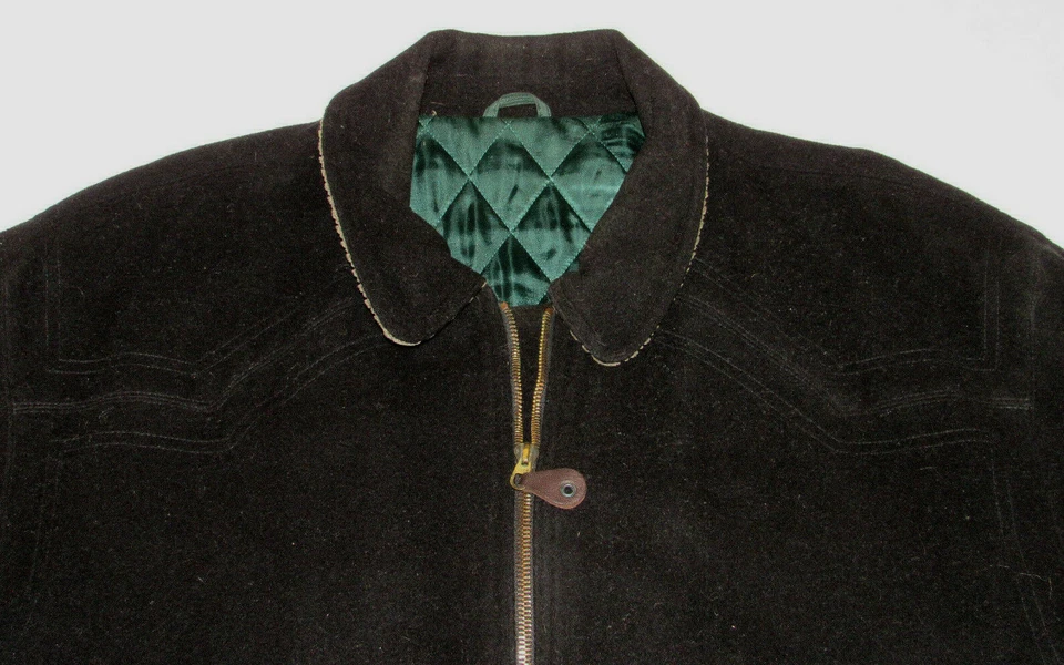 MEN'S VINTAGE HUGO BOSS WOOL/CASHMERE BLACK WINTER JACKET! QUILTED LINING 42 - Image 4 of 4