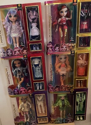 Rainbow High Fashion Dolls Collection MGA 6 DOLLS COMPLETE RAINBOW