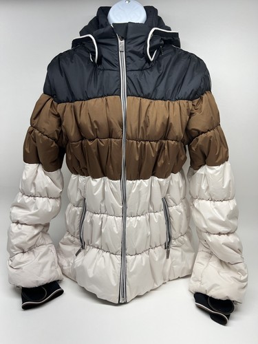 Toni Sailor Ski Jacket - Tri-color Black, Brown u0026 Cream Beautiful EU 42 US  10 | eBay