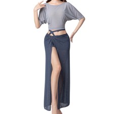 Blusa donna orientale danza del ventre pratica gonna lunga tute abbigliamento performance