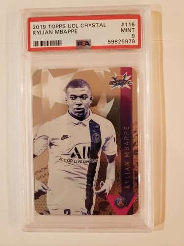 Kylian Mbappe 2019 Topps Crystal #116 Silver Acetate PSA 9 Mint PSG Paris
