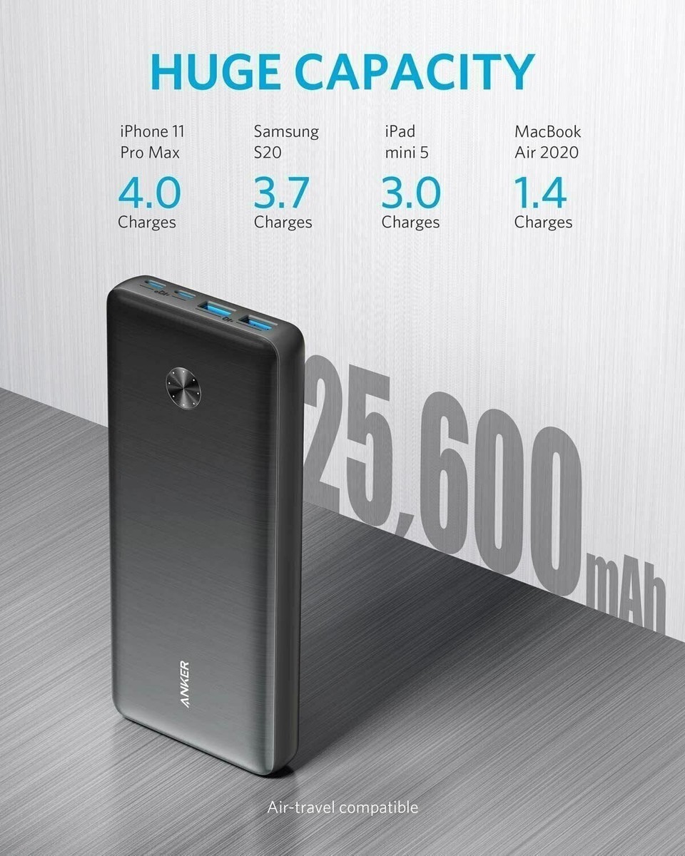 Anker PowerCore III Elite 25600 mAh 87W USB-C PD Portable Anker PowerCore III Elite 25600 mAh 87W USB-C PD Portable