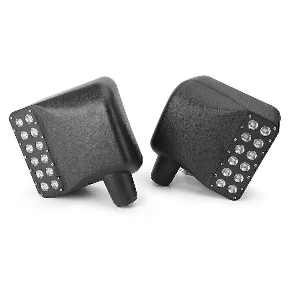 Pair LED Side Mirror w/White & Amber Turn Signal Light for 2007-17 Jeep ...