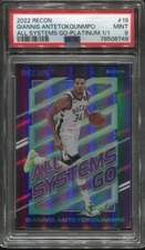 2022 Giannis Antetokounmpo 1/1 Recon All Systems Go Platinum #19 Bucks PSA 9