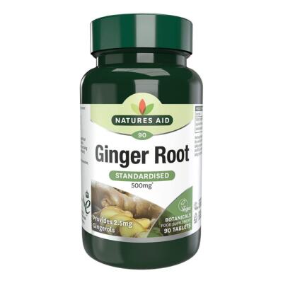 Natures Aid Vegane Ingwerwurzel 500mg 90 Tabletten