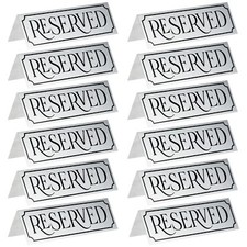 12 Pack Metal Reserved Table Signs for Tent Wedding Restaurant Parties Ceremony