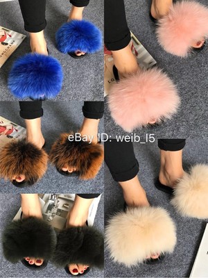 slippers with fur on top