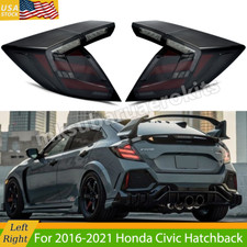 Smoked Led Tail Lights For 2016-2021 Honda Civic Hatchbacktype R Brake Lights Smoked Led Tail Lights For 2016-2021 Honda Civic Hatchbacktype R Brake Lights