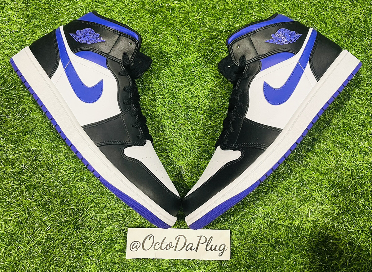 Nike Air Jordan 1 Mid Dark Iris Black White Mens Multi Sizes nby
