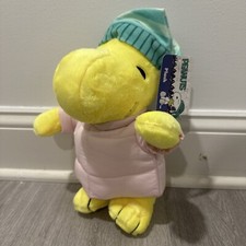 Woodstock Plush Snoopy Pink Puffer Jacket Peanuts 2024 Holiday